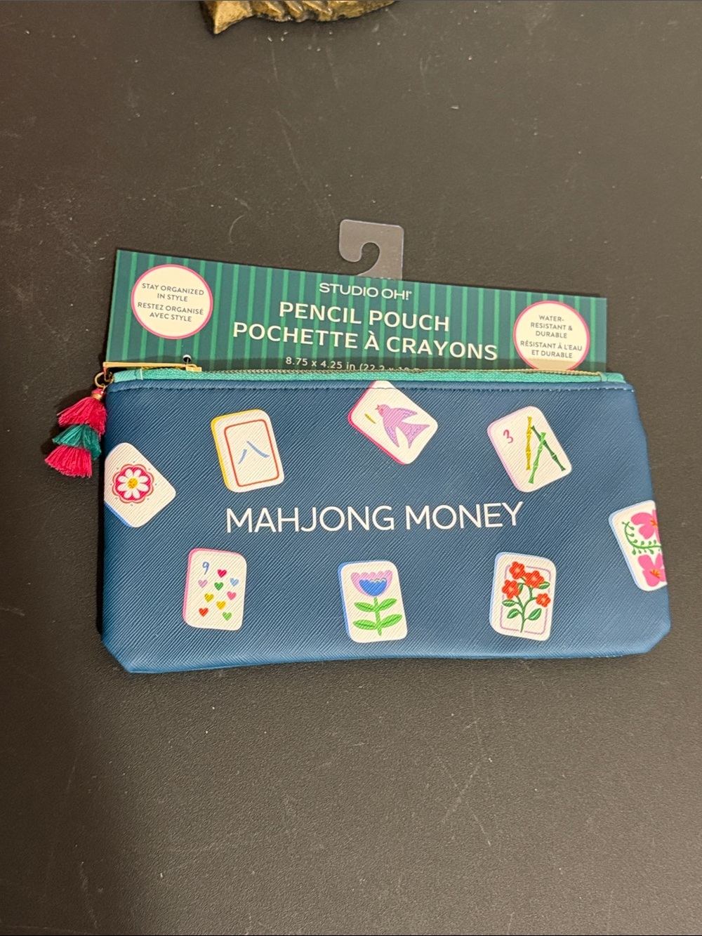 Mahjong money pencil pouch